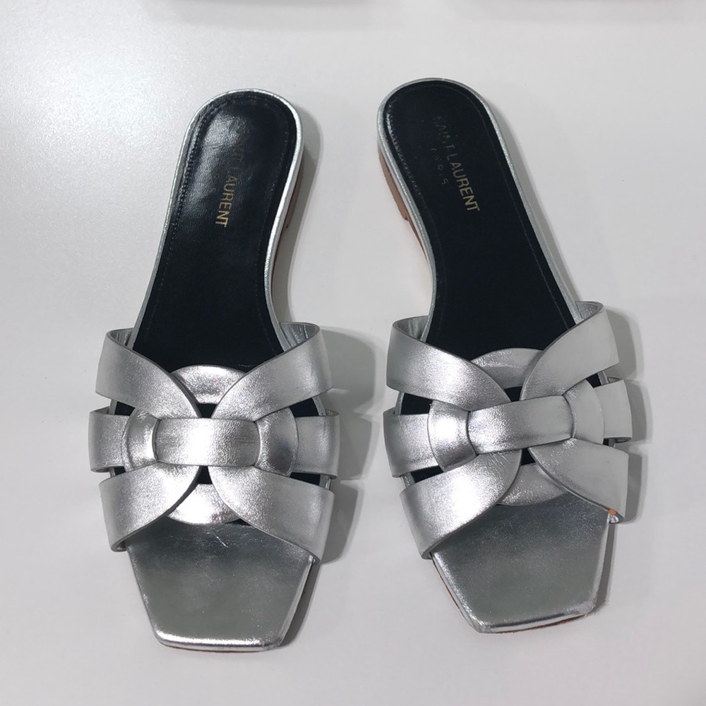 Saint Laurent Tribute Nu Pieds Slide Sandal 39